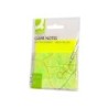 Bloc de notas adhesivas quita y pon q-connect 76x76 mm removible plastico translucido amarillo neon con 50 hojas