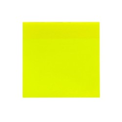 Bloc de notas adhesivas quita y pon q-connect 76x76 mm removible plastico translucido amarillo neon con 50 hojas