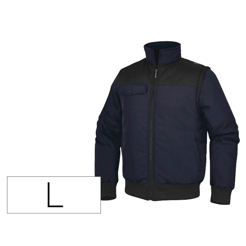 Chaleco deltaplus multibolsillos con cremallera y mangas desmontables 80% poliester 20% algodon talla l