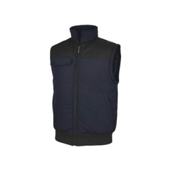 Chaleco deltaplus multibolsillos con cremallera y mangas desmontables 80% poliester 20% algodon talla l