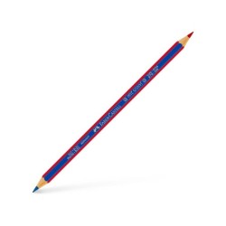 Lapices bicolor fino faber castell 2160-rb hexagonal rojo/azul blister de 2 unidades