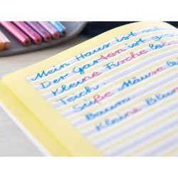 Lapices bicolor fino faber castell 2160-rb hexagonal rojo/azul blister de 2 unidades