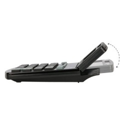 Calculadora liderpapel sobremesa xf40 12 digitos dos lineas solar y pilas negro 175x120x30 mm 40% reciclada