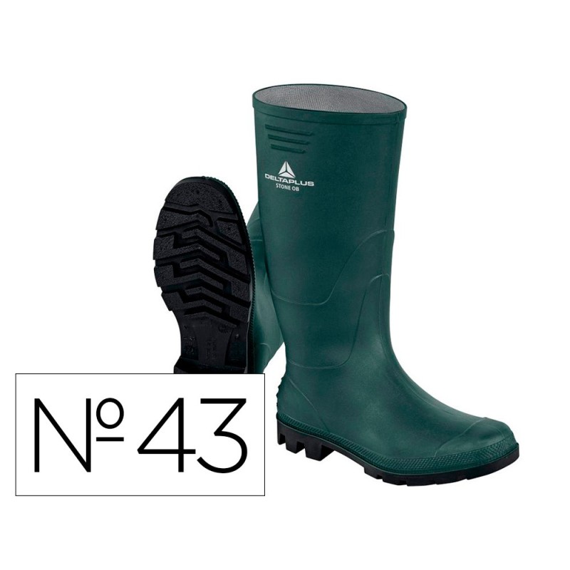 Botas deltaplus de seguridad stone pvc verde suela de tacos talla 43