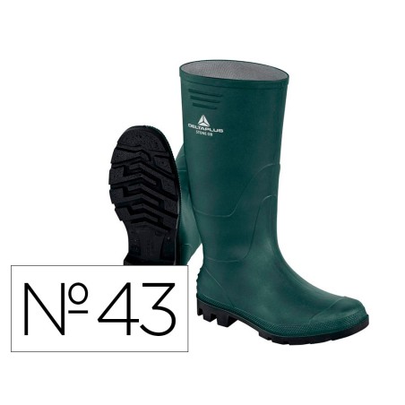 Botas deltaplus de seguridad stone pvc verde suela de tacos talla 43