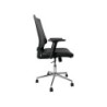 Silla giratoria q-connect respaldo medio de similpiel regulable en altura 980100x630x625 mm color negro
