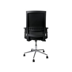 Silla giratoria q-connect respaldo medio de similpiel regulable en altura 980100x630x625 mm color negro