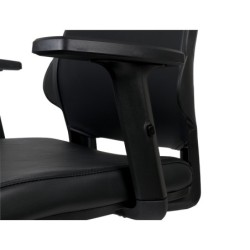 Silla giratoria q-connect respaldo medio de similpiel regulable en altura 980100x630x625 mm color negro