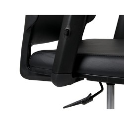 Silla giratoria q-connect respaldo medio de similpiel regulable en altura 980100x630x625 mm color negro