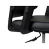 Silla giratoria q-connect respaldo medio de similpiel regulable en altura 980100x630x625 mm color negro
