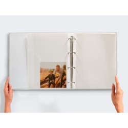 Album de fotos liderpapel anillas con 20 hojas autoadhesivas