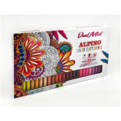 Rotulador alpino dual artist doble punta color experience estuche de 72 unidades colores surtidos