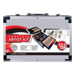 Maletin de pinturas daler rowney metalico 122 piezas 347x94x240 mm