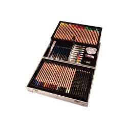 Maletin de pinturas daler rowney metalico 122 piezas 347x94x240 mm