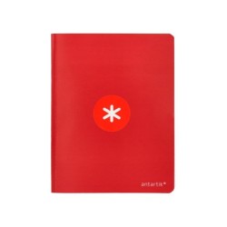 Libreta antartik a5 plus cosida 48 hojas 90g/m2 rayado horizontal con margen 6 colores surtidos