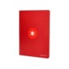 Libreta antartik a5 plus cosida 48 hojas 90g/m2 rayado horizontal con margen 6 colores surtidos