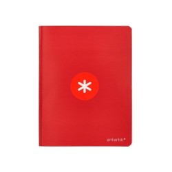 Libreta antartik a5 plus cosida 48 hojas 90g/m2 cuadro 4mm con margen 6 colores surtidos