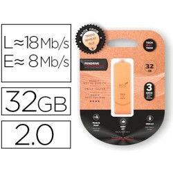 Memoria usb tech one tech ecotech biodegradable 32 gb usb 2.0