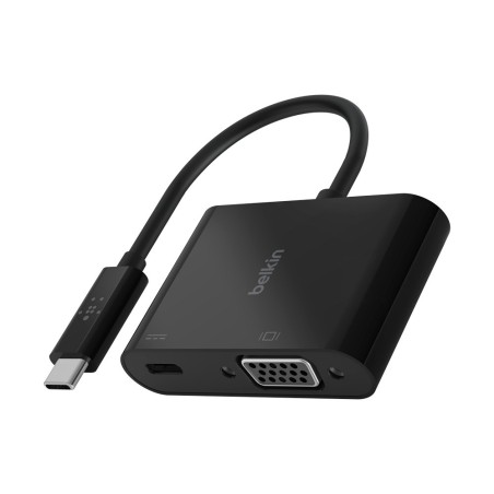 Adaptador belkin avc001btbk usb-c a vga  carga color negro
