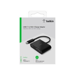 Adaptador belkin avc001btbk usb-c a vga  carga color negro