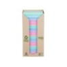 Bloc de notas adhesivas quita y pon post-it 76x76 mm 100% reciclado pefc en torre pack de 16 unidades colores