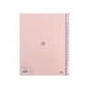 Cuaderno espiral a4 micro antartik dots tapa forrada 80h 90 gr rayado puntos 1 banda 4 taladros rosa