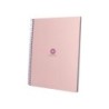 Cuaderno espiral a4 micro antartik dots tapa forrada 80h 90 gr rayado puntos 1 banda 4 taladros rosa