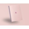 Cuaderno espiral a4 micro antartik dots tapa forrada 80h 90 gr rayado puntos 1 banda 4 taladros rosa