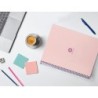 Cuaderno espiral a4 micro antartik dots tapa forrada 80h 90 gr rayado puntos 1 banda 4 taladros rosa