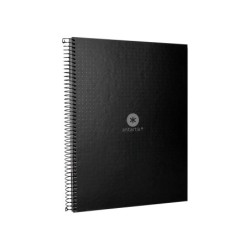 Cuaderno espiral a4 micro antartik dots tapa forrada 80h 90 gr rayado puntos 1 banda 4 taladros negro