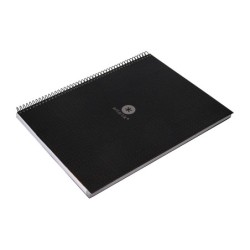 Cuaderno espiral a4 micro antartik dots tapa forrada 80h 90 gr rayado puntos 1 banda 4 taladros negro