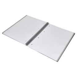 Cuaderno espiral a4 micro antartik dots tapa forrada 80h 90 gr rayado puntos 1 banda 4 taladros negro