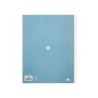 Cuaderno espiral a4 micro antartik dots tapa forrada 80h 90 gr rayado puntos 1 banda 4 taladros celeste