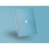 Cuaderno espiral a4 micro antartik dots tapa forrada 80h 90 gr rayado puntos 1 banda 4 taladros celeste