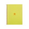 Cuaderno espiral a4 micro antartik dots tapa forrada 80h 90 gr rayado puntos 1 banda 4 taladros amarillo