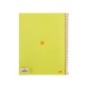 Cuaderno espiral a4 micro antartik dots tapa forrada 80h 90 gr rayado puntos 1 banda 4 taladros amarillo