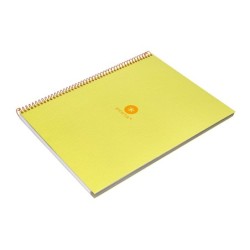Cuaderno espiral a4 micro antartik dots tapa forrada 80h 90 gr rayado puntos 1 banda 4 taladros amarillo