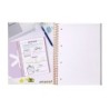 Cuaderno espiral a4 micro antartik dots tapa forrada 80h 90 gr rayado puntos 1 banda 4 taladros amarillo