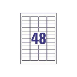 Etiqueta adhesiva resistente avery poliester blanco laser 45,7x21,2 mm caja de 960 unidades