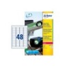 Etiqueta adhesiva resistente avery poliester blanco laser 45,7x21,2 mm caja de 960 unidades