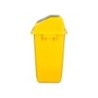 Papelera contenedor q-connect plastico con tapa de balancin 20 litros amarillo 340x240x450 mm