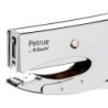Grapadora petrus de tenaza 222 metalica cromada capacidad de grapado 40 hojas usa grapas 22/6-8 y 24/6-8