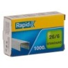Grapas rapid 26/6 mm galvanizada caja de 1000 unidades