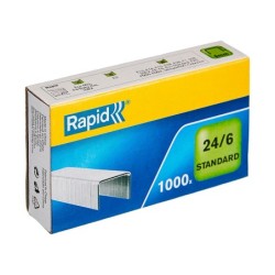 Grapas rapid 24/6 mm galvanizada caja de 1000 unidades