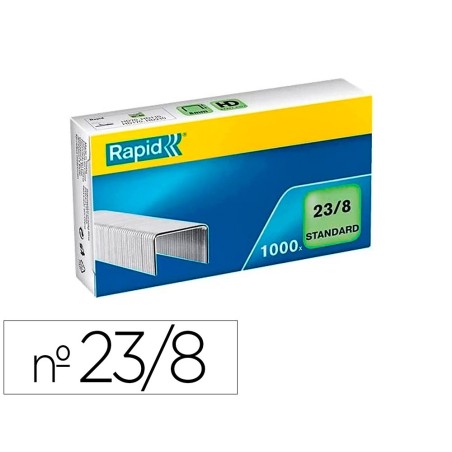 Grapas rapid 23/8 mm galvanizada caja de 1000 unidades