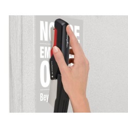 Grapadora rapid supreme s50 plastico capacidad de grapado 50 hojas usa grapas 24/6-8 y 26/6-8 color negro/rojo