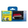 Grapadora rapid s27 fullstrip plastico capacidad de grapado 30 hojas usa grapas 24/6 y 26/6 color negro/rojo