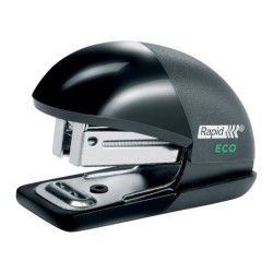 Grapadora rapid mini fashion eco plastico 100% reciclado capacidad 10 hojas usa grapas 24/6 y 26/6 color negro