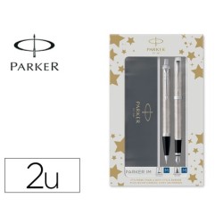 Juego parker im essential acero ct boligrafo  pluma
