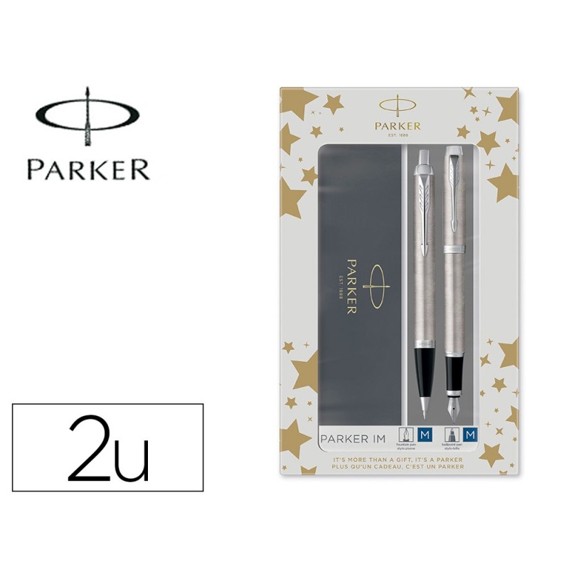 Juego parker im essential acero ct boligrafo pluma Juego parker im essential acero ct boligrafo pluma